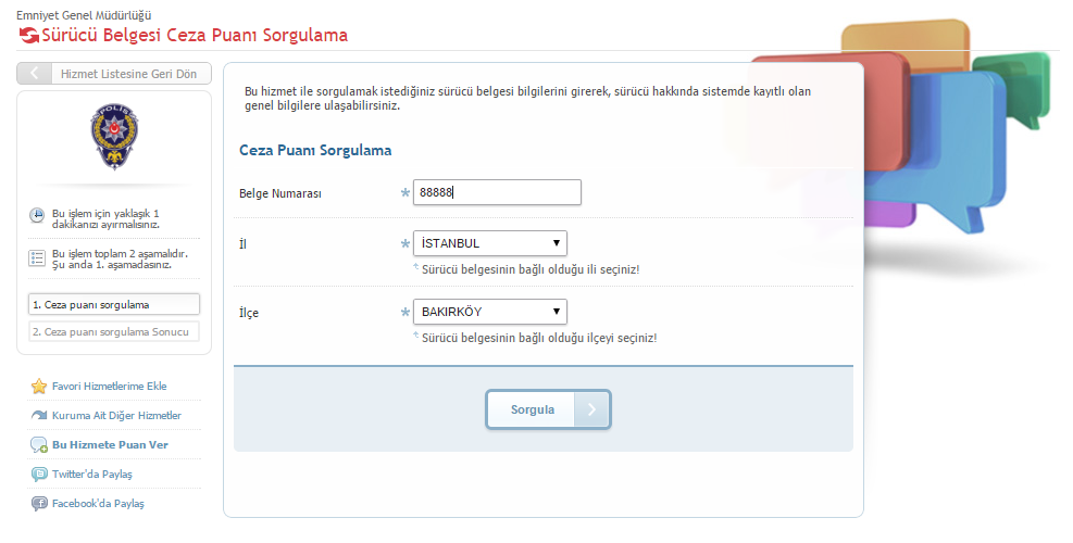 Surucu Belgesi Ceza Puani Sorgulama E Devlet Bilgi